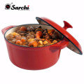 Venta caliente de hierro fundido rojo Cookware Set